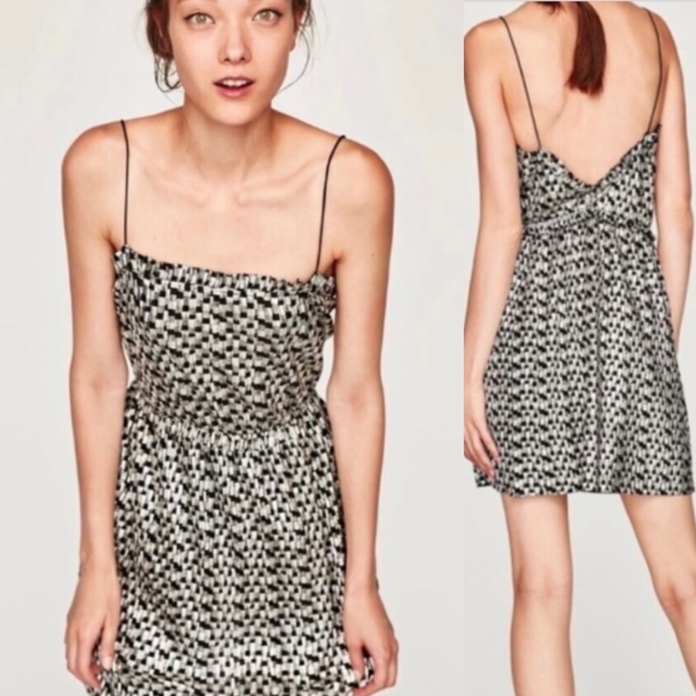 Zara W/B black and silver dress